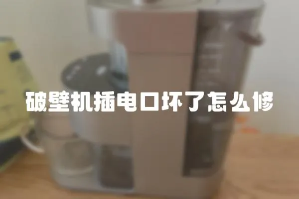 破壁機插電口壞了怎么修