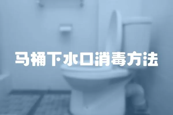 馬桶下水口消毒方法