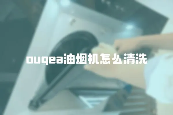 ougea油煙機怎么清洗
