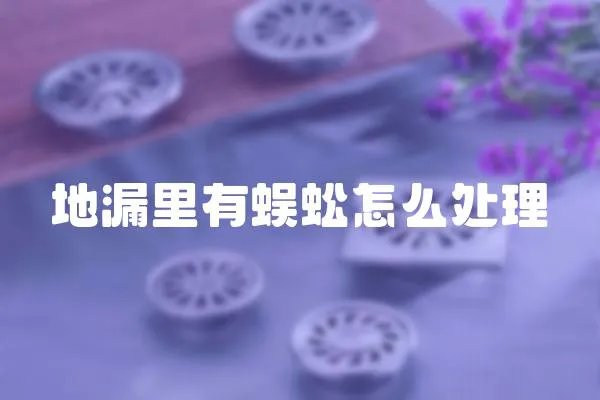 地漏里有蜈蚣怎么處理