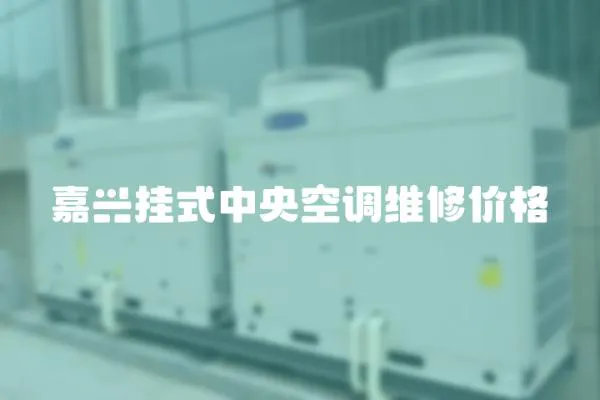 嘉興掛式中央空調(diào)維修價格