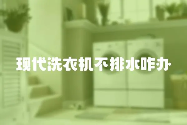 現(xiàn)代洗衣機(jī)不排水咋辦