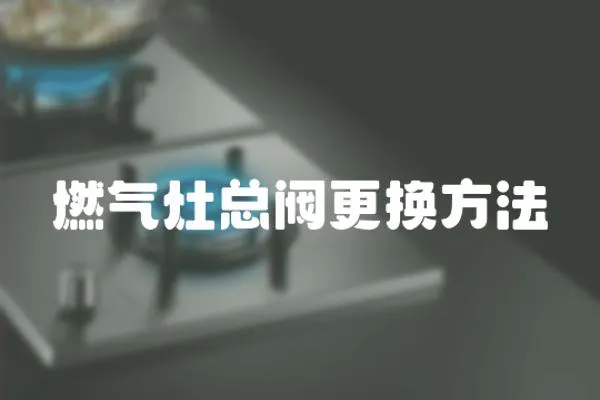 燃氣灶總閥更換方法