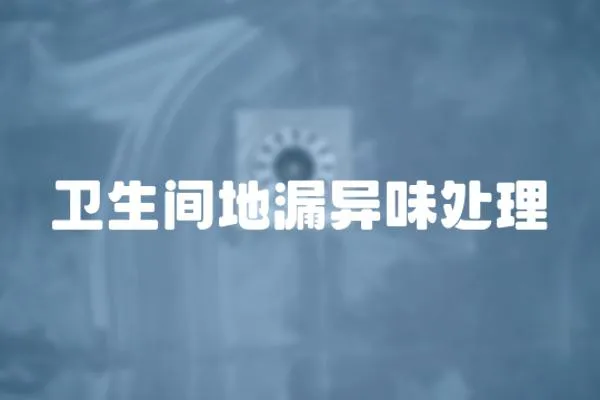 衛生間地漏異味處理