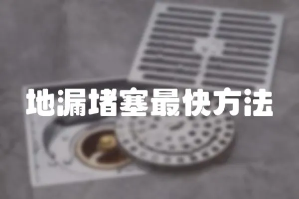 地漏堵塞最快方法