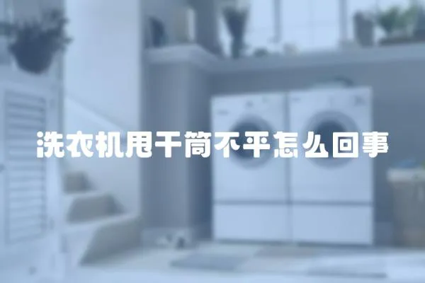 洗衣機甩干筒不平怎么回事