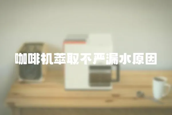 咖啡機萃取不嚴漏水原因