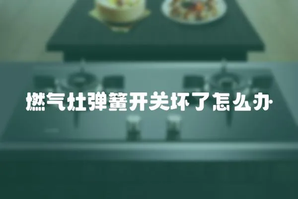 燃?xì)庠顝椈砷_關(guān)壞了怎么辦