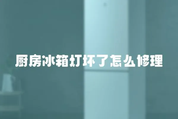 廚房冰箱燈壞了怎么修理