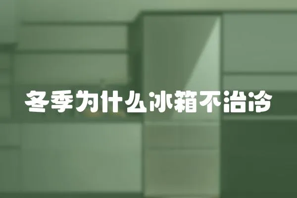 冬季為什么冰箱不治冷