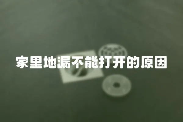 家里地漏不能打開的原因