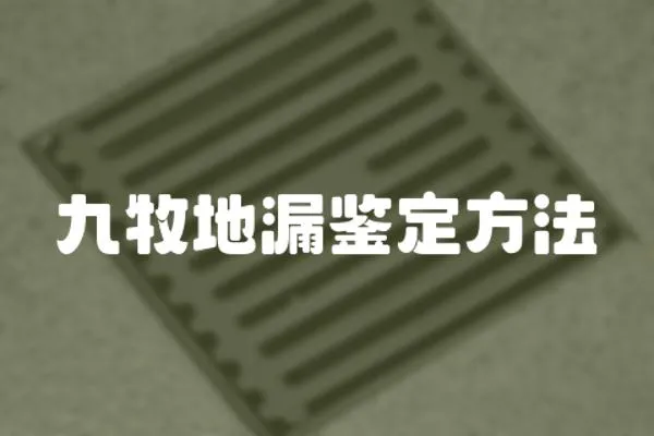 九牧地漏鑒定方法