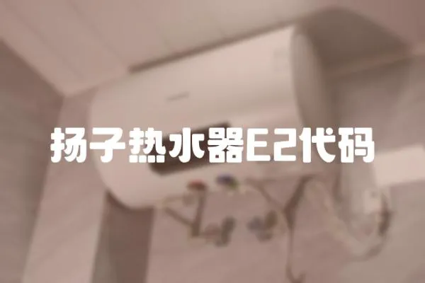 揚子熱水器E2代碼