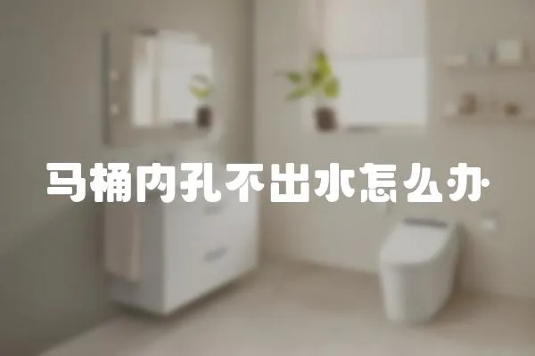 馬桶內(nèi)孔不出水怎么辦