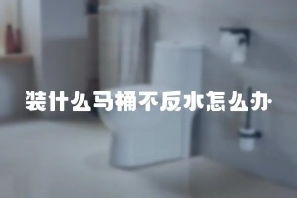 裝什么馬桶不反水怎么辦