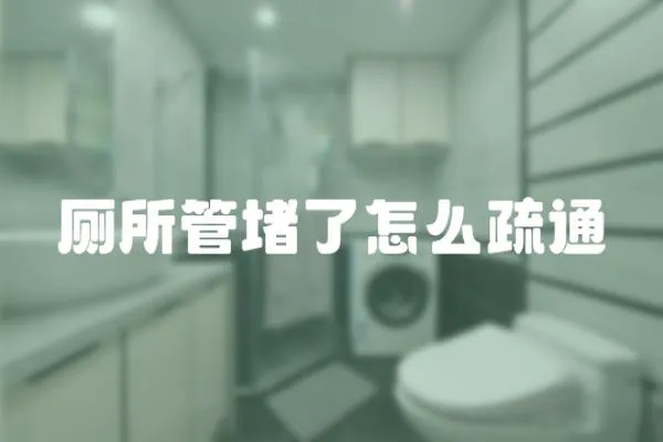 廁所管堵了怎么疏通