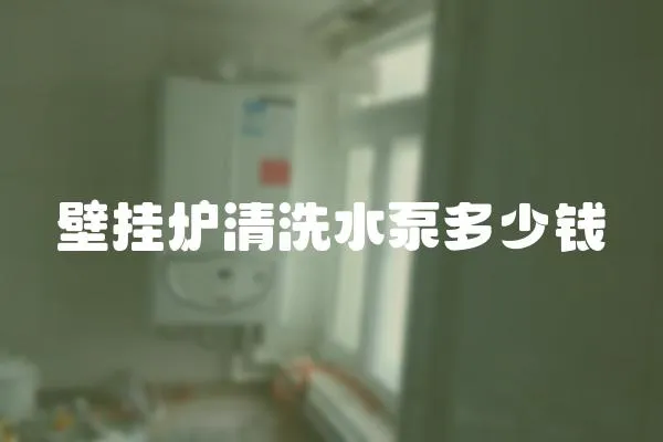 壁掛爐清洗水泵多少錢