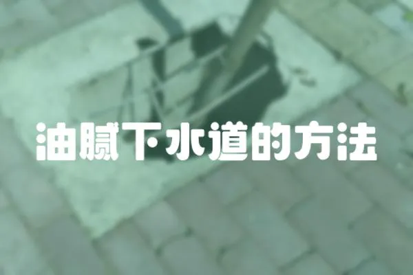 油膩下水道的方法