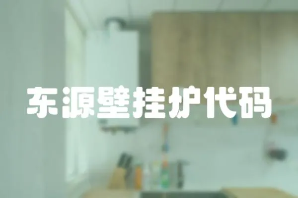 東源壁掛爐代碼