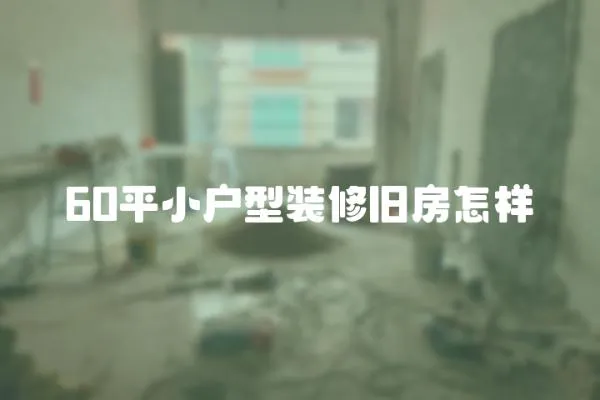 60平小戶型裝修舊房怎樣