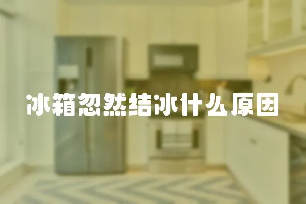 冰箱忽然結(jié)冰什么原因