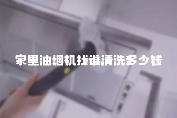 家里油煙機找誰清洗多少錢