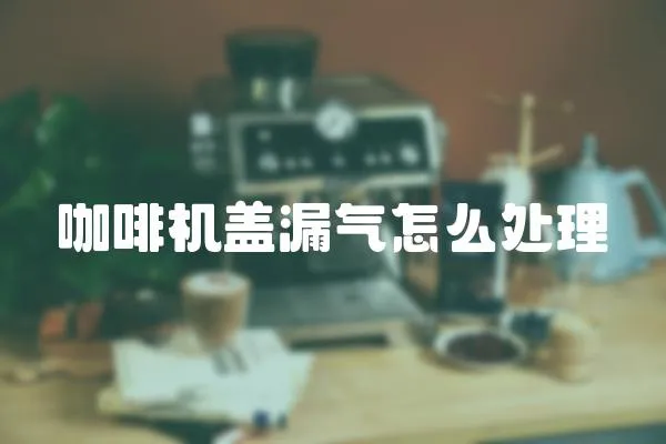 咖啡機蓋漏氣怎么處理