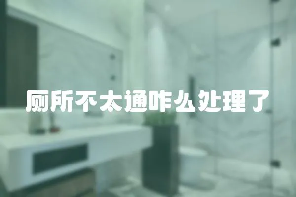 廁所不太通咋么處理了