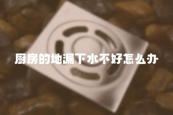 廚房的地漏下水不好怎么辦