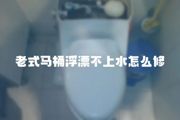 老式馬桶浮漂不上水怎么修