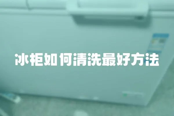 冰柜如何清洗最好方法