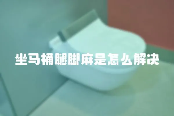坐馬桶腿腳麻是怎么解決