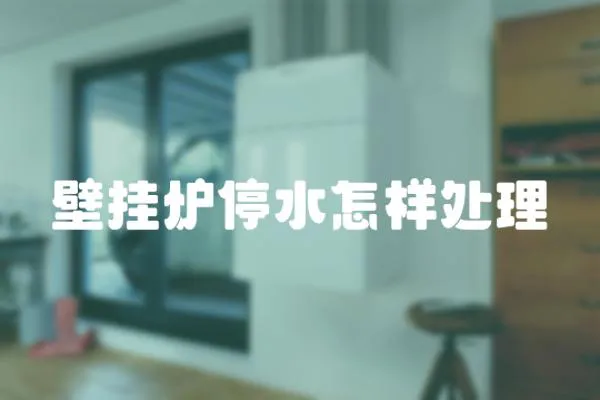 壁掛爐停水怎樣處理
