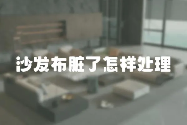 沙發布臟了怎樣處理
