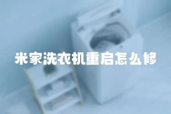 米家洗衣機重啟怎么修