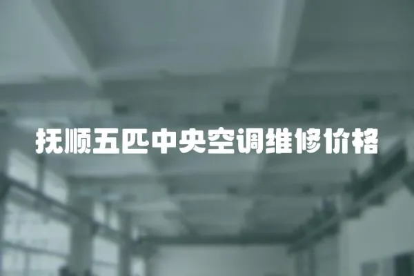 撫順五匹中央空調(diào)維修價(jià)格