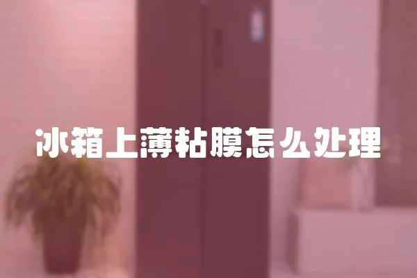 冰箱上薄粘膜怎么處理