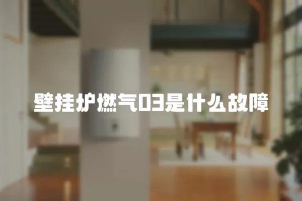 壁掛爐燃?xì)?3是什么故障