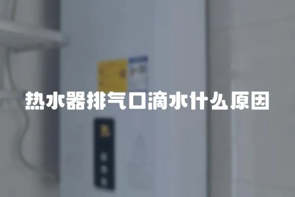 熱水器排氣口滴水什么原因