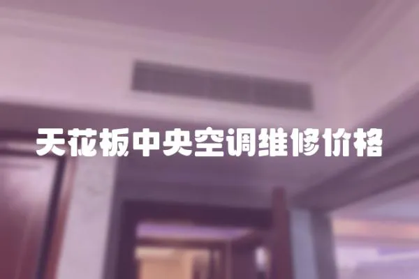 天花板中央空調維修價格