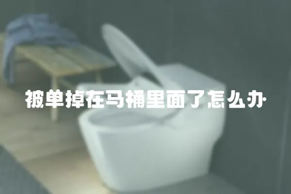 被單掉在馬桶里面了怎么辦