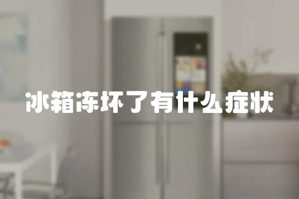 冰箱凍壞了有什么癥狀
