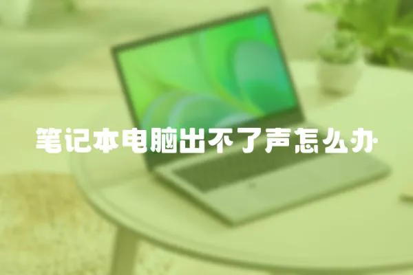 筆記本電腦出不了聲怎么辦