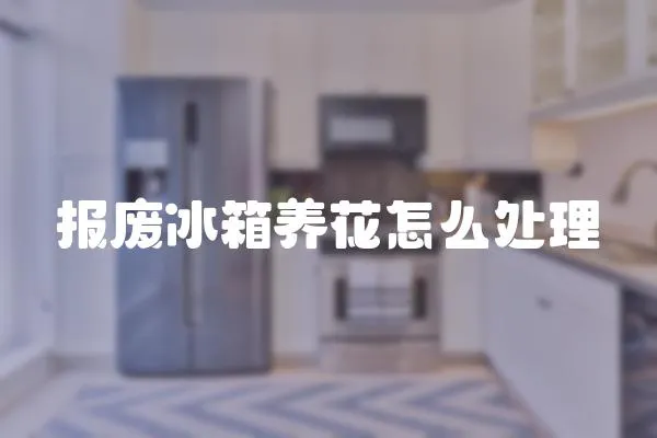 報廢冰箱養花怎么處理