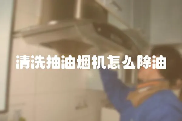 清洗抽油煙機怎么除油