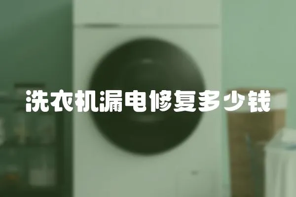 洗衣機漏電修復多少錢