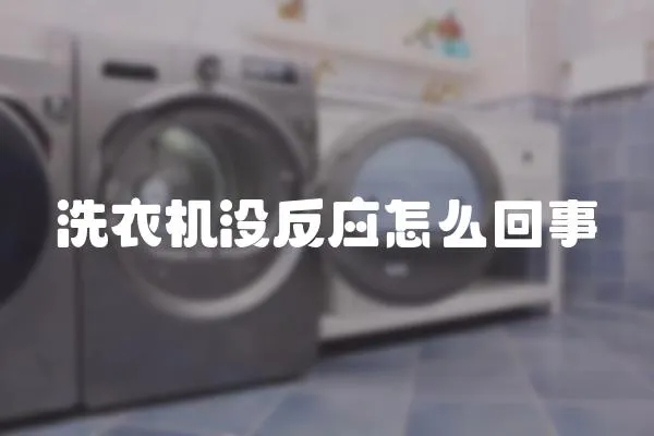 洗衣機沒反應怎么回事