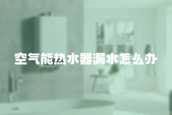 空氣能熱水器漏水怎么辦