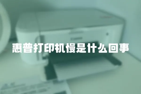 惠普打印機慢是什么回事