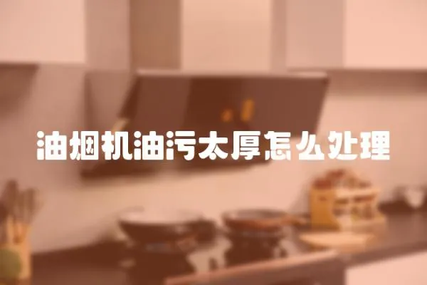油煙機(jī)油污太厚怎么處理